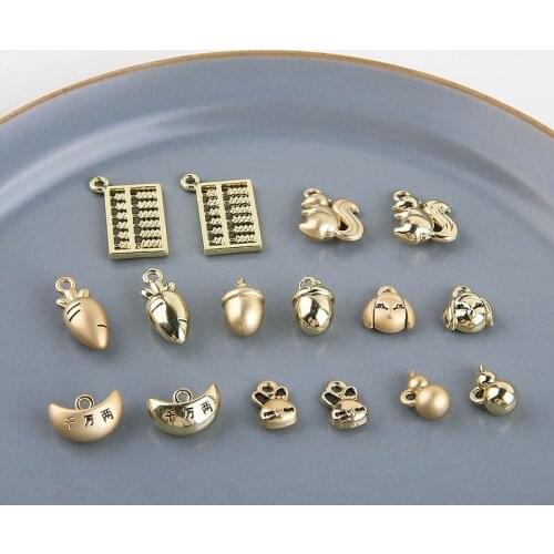 6pcs Chinese style Dangle Womens Earrings For Ladies squirrel pine cone gourd radish ingot rabbit pendant jewelry accessories