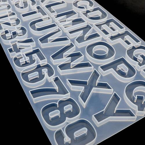 1Pcs Alphanumeric Silicone Transparent Tool Kitchen Baking Cake Tool Accessories Diy Making Silicone Mold