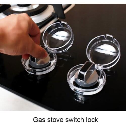 2/4 Pcs Clear Gas Stove Knob Cover Kit Kitchen Switch Protective Covers Strong and heat resistant, removable and reusable