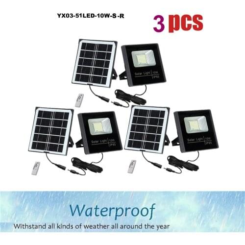 3pcs 51leds solar light smart on at night Wall Outdoor Waterproof Energy Saving Street Garden Security Lamp floodlight spotlight