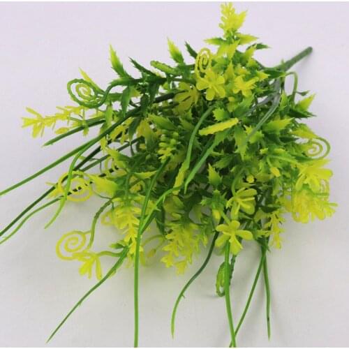 3xGrass Bunch Artificial Plant Grass Bouquet Home Wedding Party Decor Yellow