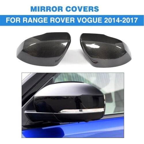 DRY Carbon Fiber Rear View Mirror Covers Side Wings Caps Car Sticker For Range Rover Vouge SUV 4 Door SE 2014-2017 Add On Style