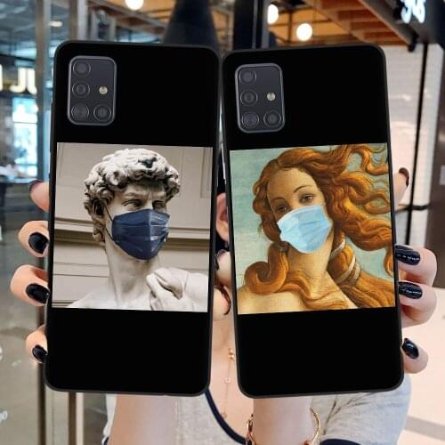 Funny David Creative Mask Phone Cases Cover For Samsung A51 A71 A21S A11 A31 A41 A10 A20 A30 A40 A50 A70 A7 A9 A6 A8 Plus 2018