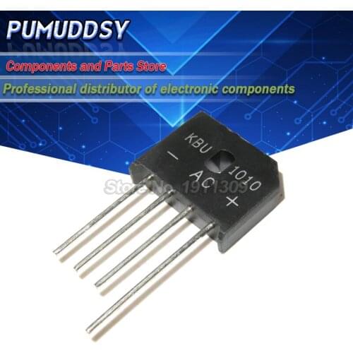 10PCS KBU1010 KBU-1010 ZIP4 10A 1000V diode bridge rectifier new and IC