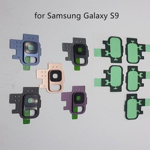 For Samsung Galaxy S9/ S9 Plus G960f G965f Rear Back Camera Glass Lens Cover with Frame Holder Replacement Repair Spare Parts