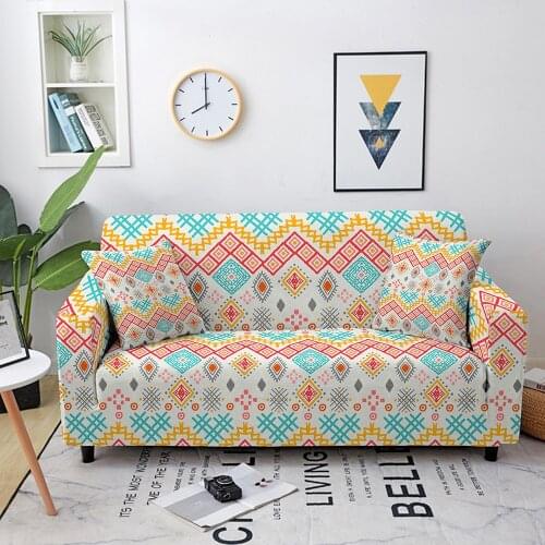 Ethnic Sofa Cover Stretch All-inclusive Sofa Covers for Living Room Furniture Cover Sofa Slipcover Couch Cover 1/2/3/4-seater