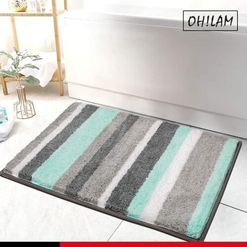 Bath Rug Super Soft Microfiber Non Slip Mat Absorption Shaggy Shower Rugs for Bathroom, Easy Care Machine Wash