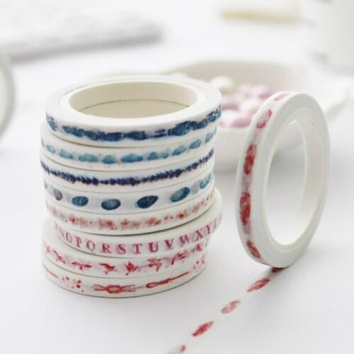 JIANWU 5mm*7m Fine washi tape cloud Rope knot creative diary DIY sticker scrapbook masking tape cute school supplies