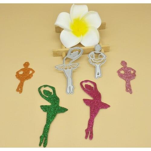 2 Ballet Girls Metal Cutting Mold Scrapbook Album Greeting Card DIY Decoration Handmade Artwork