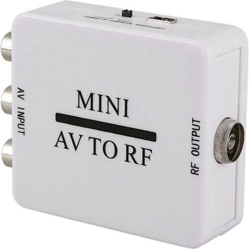 Mini HD Video Converter Box RCA AV CVSB To RF Video Adapter Converter Support RF 67.25Mhz 61.25Mhz AV To RF Scaler TV Switcher