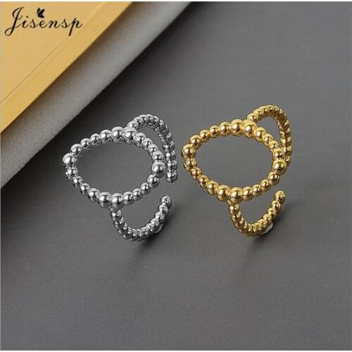 Minimalist Irregular Hollow Out Ellipse Rings for Women Gold Color Geometric Open Ring Handmade Jewelry Bague Femme