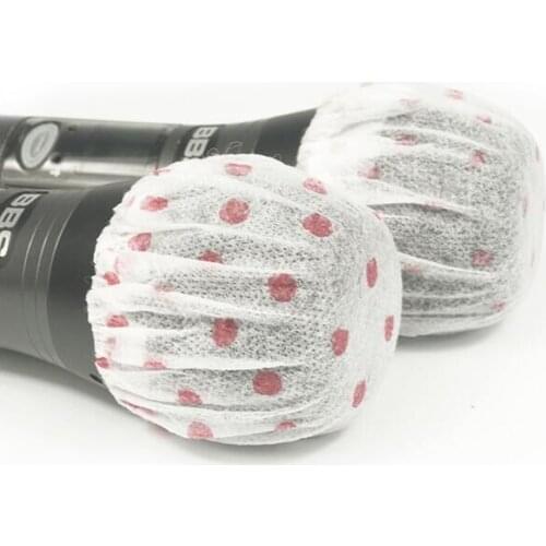 30pcs per bag Disposable Non-woven Microphone Cover Windscreen Protective Mic Cap Pad for KTV Karaoke Supplies free shipping