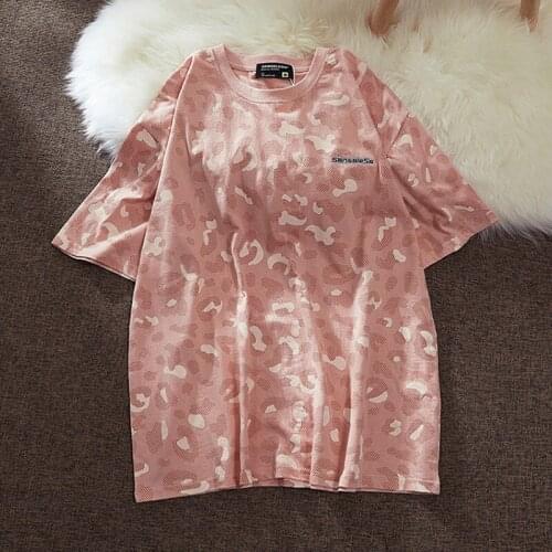 Oversize O-Neck Pullover Streetwear Tie-dye Geometric Print T-shirt Women Loose Tshirt Summer Fashion Female Tops