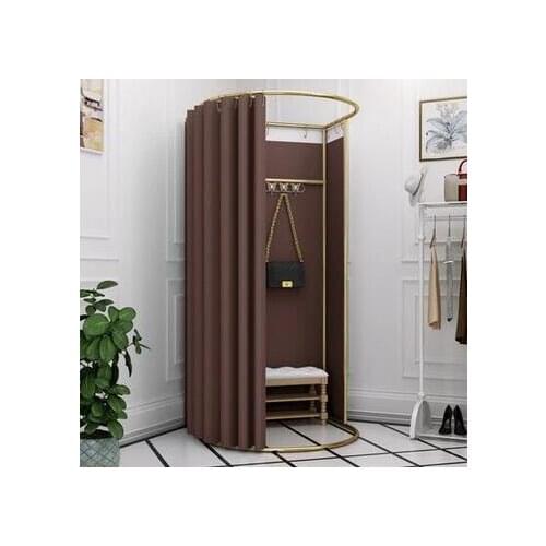 Clothing store display rack simple assembly mobile fitting room landing track folding activity promotion dressing room door curt