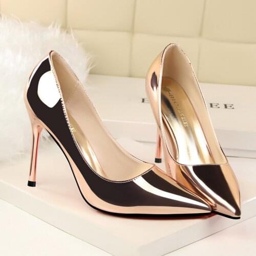 Women Shoes High Heels Pointed Toe High Heel Shoes Women Pumps White Wedding Heels Footwear Yellow Black Large Size
