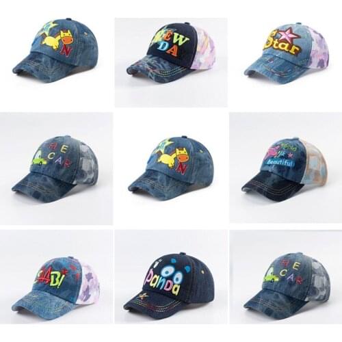 Spring Summer Baby Hat Boys Baseball Cap Kids Children Letter Snapback Caps Boy Jean Denim Cap Sun Hats Baby Boy Baseball Cap