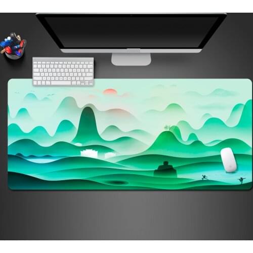 Green Landscape Anti-Slip Mouse Pad High Quality Selling Personality Rubber PC Edge Race Speed Table Mat Unique Home Table Mats