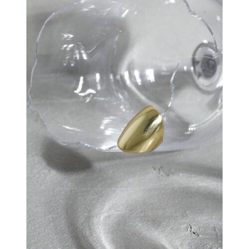 SHANICE S925 Sterling Silver INS Wide Geometric Oval Face Ear Cuff Clip On Earrings For Women Girl Without Piercing