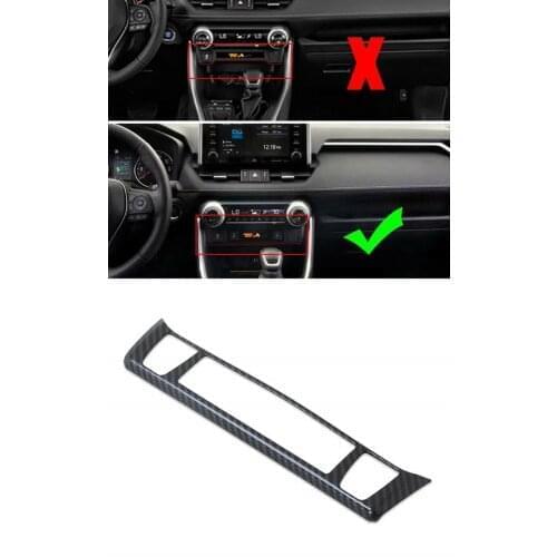 1PCS For Toyota RAV4 2019 High Equipped ABS Carbon Car Seat Heating Switch Control Button Cover