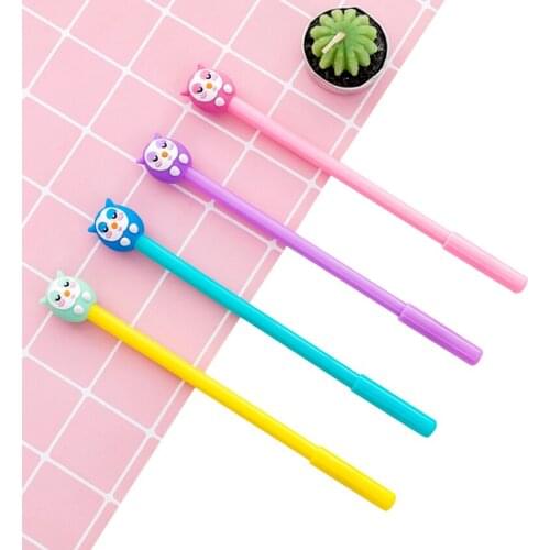 1pcs/lot Student Kawaii Gifts black ink owl baby gel pen 3D cartoon gifts neutral writing pen