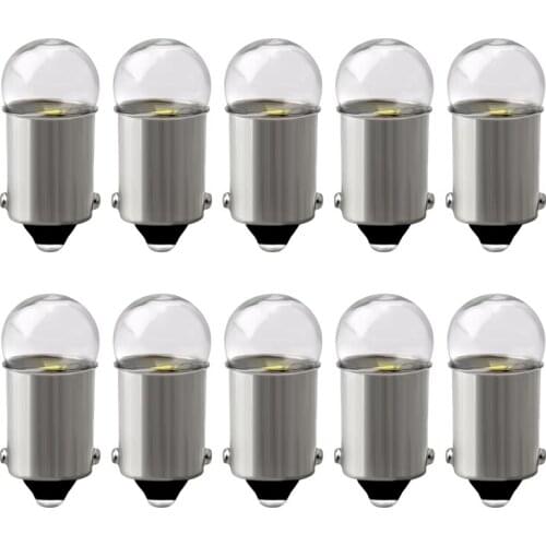 10PCS BA9S T4W T11 LED Bulbs Canbus 3030 1 SMD No Error Interior Reading Lights Car Parking Light License Plate Bulbs White 12V