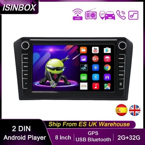 2 Din Android RadioFor Mazda 3 2006-2011 Android 10.0 9 Inch 2G+32G WIFI Car Multimedia Player GPS Radio Stereo