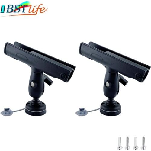 2X Kayak ABS Adjustable Boat Fishing Rod Rack Holder Bracket Pole Support Fixer Fix Rest Tool Rotatable Mount Marine Accessories