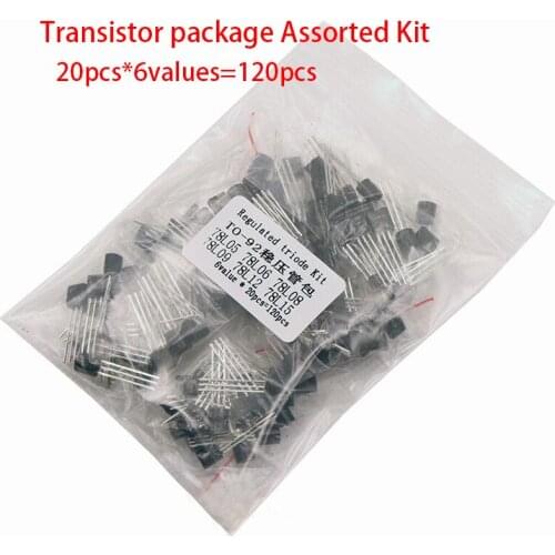 20pcs*6values=120pcs TO-92 78L05 78L06 78L08 78L09 78L12 78L15 Transistor package Assorted Kit