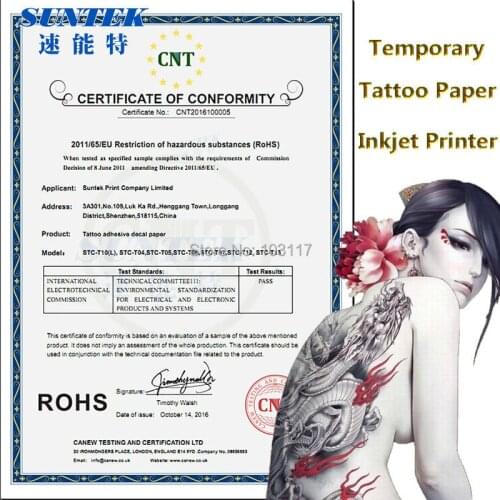 2018s Beauty Body Art Temporary Tattoo Stickers A4 Size Waterproof Temporary Tattoo Sticker Films