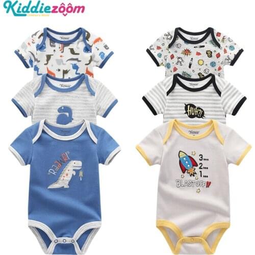 2019 3PCS/Lot Baby Girl Clothes Unicorn Rompers Baby Boy Clothes Newborn 100%Cotton 0-12M Girls Baby Clothing Roupas de bebe