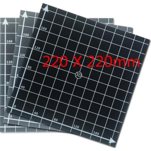 3D printer accessories 220 x 220mm with grid coordinates printing platform sticker