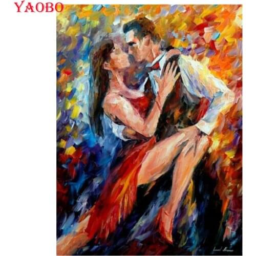 Yaobo Diamond Embroidery Full Display Love Couples dance Paint With Diamond,Diamond Mosaic Cross Stitch Picture Of Rhinestones