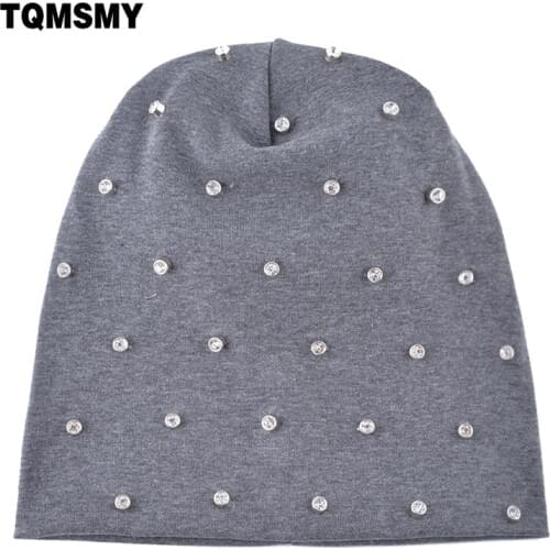 Brand Womens Beanie Rhinestones Hat Women Shine Diamond Kintted Skullies Cap Female Beanie Balaclava Beanies Cap TMDH44
