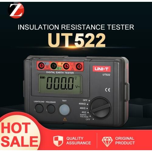 Lightning Detector Low tester UNI-T UT522 4000 Display Count Digital Earth Ground Resistance Tester Lowest Price