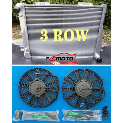 FOR BMW 5 E28 525 i/528 i/533 i/535 i;6 E24 628/633/635 CSi 3 row aluminum radiator + fan