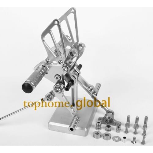 For DUCATI 848 1098 1098S 1198 1198R CNC Silver Rearsets Foot Pegs Rear Set Footpeg