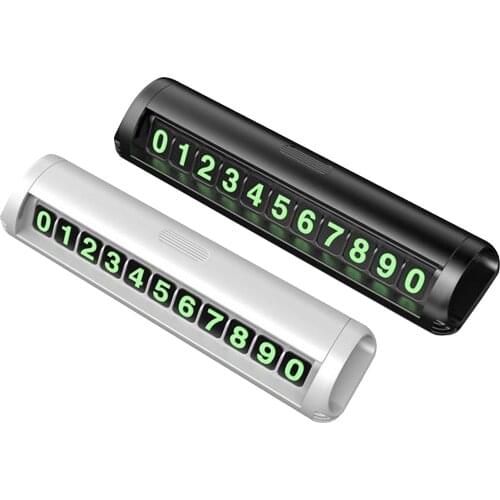Temporary Parking Number Plate, Night Luminous Car Temporary Parking Card, Hidden Car Plate Holder Stop Sign Card for Parking