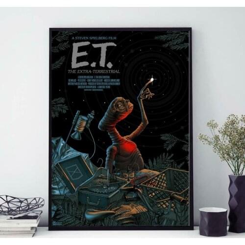 MT246 E.T. the Extra-Terrestrial Classic Vintage Movie Poster,Art Picture Canvas Painting Poster Prints Living room Home Decor