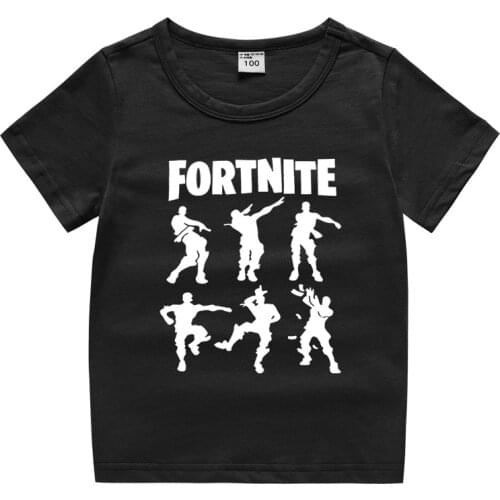 Baby Clothes Set Fortnite Dancing Graphics Tee Shirt Childrens Short Sleeve T-shirt Cotton T shirts Boy Clothing Summer Casual