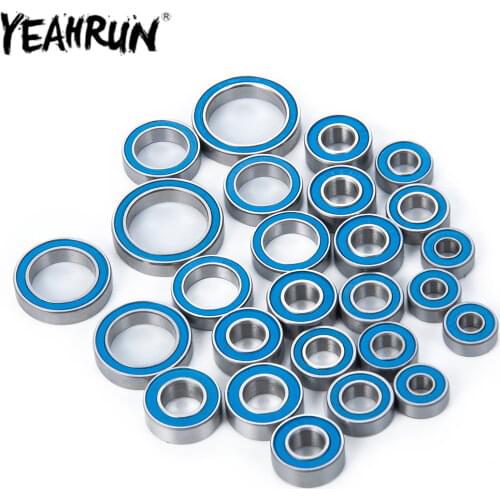 YEAHRUN 26PCS Bearing Kit for 1/10 Traxxas TRX-4 TRX4 RC Crawler Car Blue Ball Bearing Parts