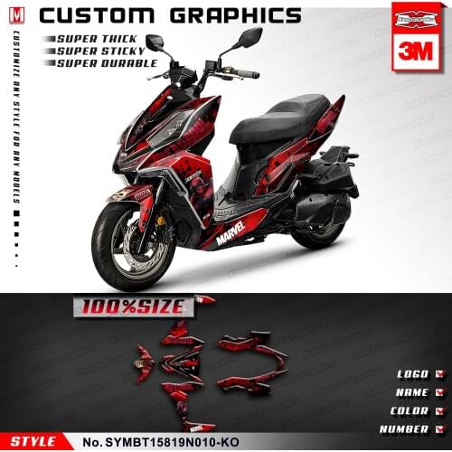 KUNGFU GRAPHICS Custom Stickers Vinyl Decals Motorbike Décor Kit for SYM DRG BT 158 2019 2020