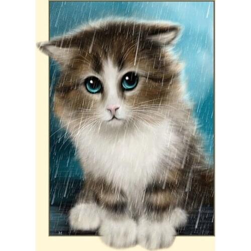 Love.Thanks Animal Diamont Painting Pet Cat 5D Diamond Painting Mosaic Needlework Diamond Painting Full Drill Round