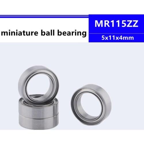 50/100/500pcs MR115ZZ 5*11*4 mm miniature ball bearing MR115 -2Z 5x11x4 mm MR115 MR115Z miniature deep groove ball bearing