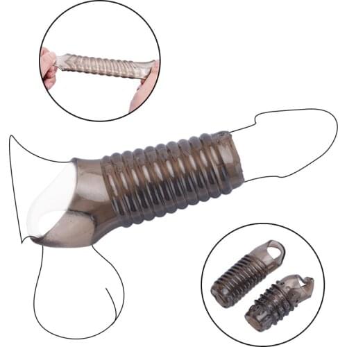 Cock Reusable Ring Delay Condoms Dotted Cover Penis Stimulate G Point Erection Impotence Extensions Dildo Silicone Extender Toys