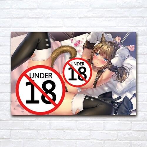 Cartoon Sexy Girl Canvas Painting Contemporary Art Anime Poster Print Wall Picture for Living Room Home Decor