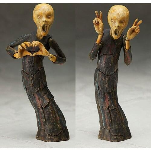 Desktop Art Museum 1/12 Munch Screaming Movable Toy Picture Frame 6-inch Figure Doll Doll