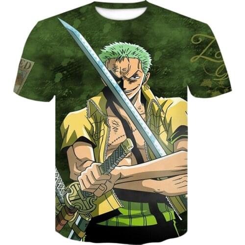 2021 new One Piece 3D printing t shirt Japan anime harajuku T shirt Roronoa Zoro T-shirt summer funny Short sleeve camisetas