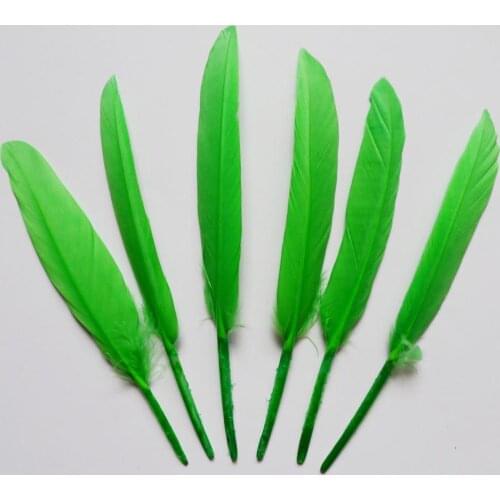 Wholesale 1000Pcs Grass Green Goose Feathers 10-15cm plumes for DIY Crafts Wedding dreamcather Decoration Plumas Accessories
