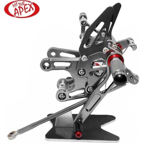 Full Set Aluminum Alloy Rear sets for KAWASAKI ZX6R Ninja 2007 2008 CNC Adjustable Reverse Lightweight Footrest Rearsets
