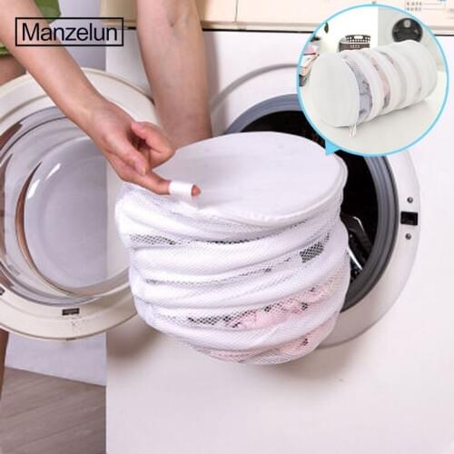 Mesh Laundry Bags Large Capacity Foldable Dedicated Lingerie Bar Shoes Washing Bag Dry Shoes Organizer Portable Basket